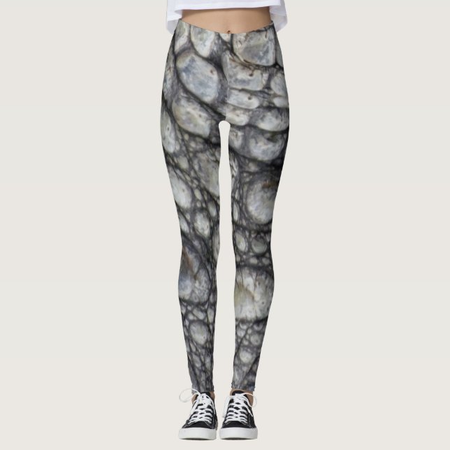 Krokodil-Haut-Bild Legging Leggings (Vorderseite)