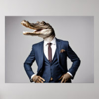 Krokodil im Anzug