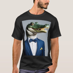 Krokodil im Anzug T-Shirt