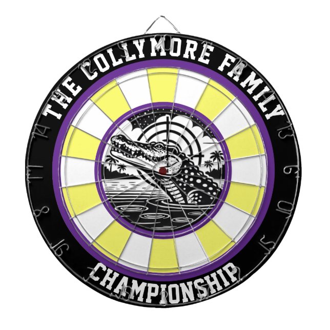 Krokodil im Target Lake Design Dartscheibe (vorne)