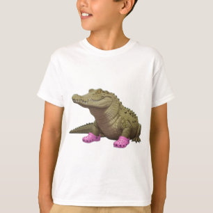 Krokodil mit Krokoschuhen T-Shirt