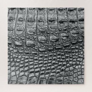 Krokodil Noir: Schwarze Ledermystik Puzzle
