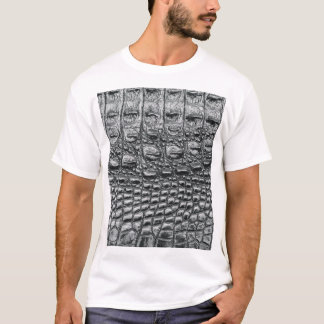 Krokodil Noir: Schwarze Ledermystik T-Shirt
