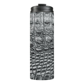 Krokodil Noir: Schwarze Ledermystik Thermosbecher