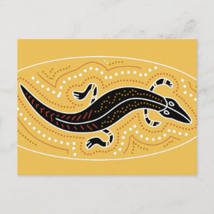 Krokodil-Punktdesign Postkarte