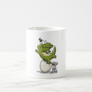 Krokodil schlüpft aus einem Ei Kaffeetasse