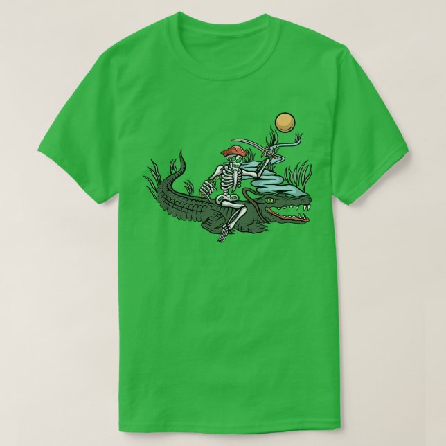 Krokodil und Piraten T-Shirt (Design vorne)