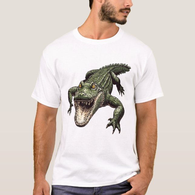 Krokodil-Vintag T-Shirt (Vorderseite)