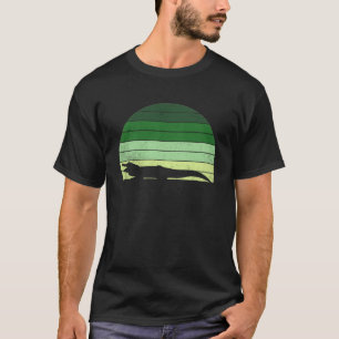 Krokodil Vintage Alligator mit Reptil Kaiman S T-Shirt