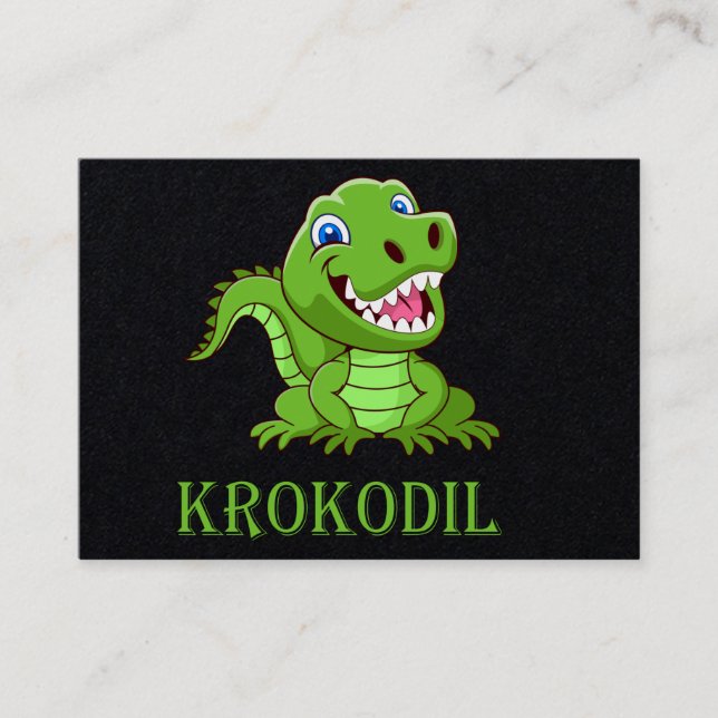 Krokodil Visitenkarte (Vorderseite)