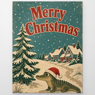 Krokodildorfweg Tier Weihnachten Postkarte