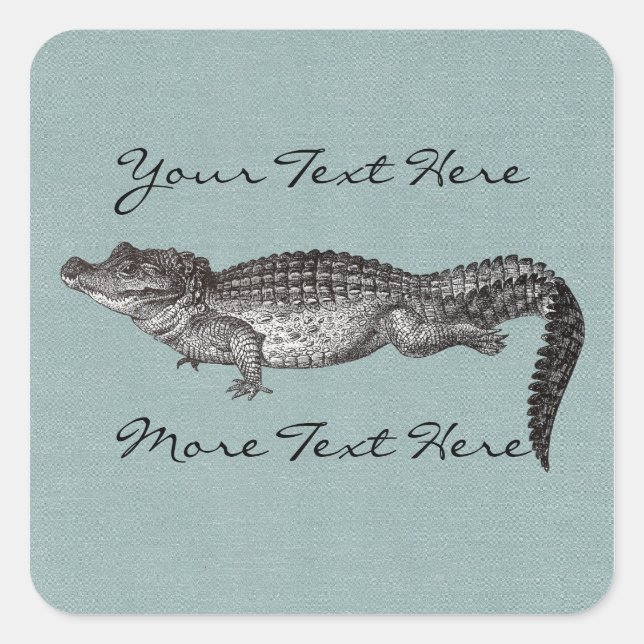 Krokodile-Aufkleber Quadratischer Aufkleber (Vorderseite)