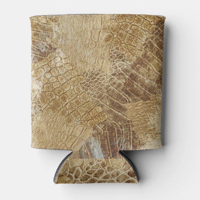 Krokodile Batik-Muster, Stoffstruktur. Dosenkühler (Vorderseite)