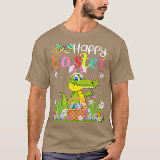 Krokodile Bunny Egg Jagd Funny Crocodile Happy  T-Shirt
