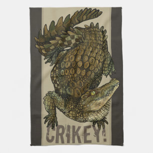 Krokodile Crikey! Geschirrtuch