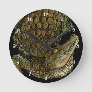 Krokodile Crikey!   Runde Uhr
