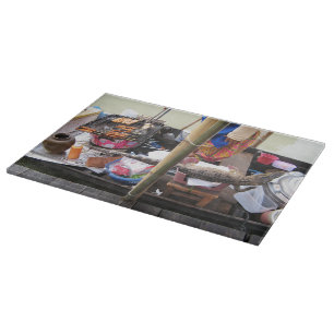 Krokodile Fleisch GRILLEN ... Thailand Street Food Schneidebrett