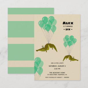 Krokodile-Geburtstagspartei Einladung