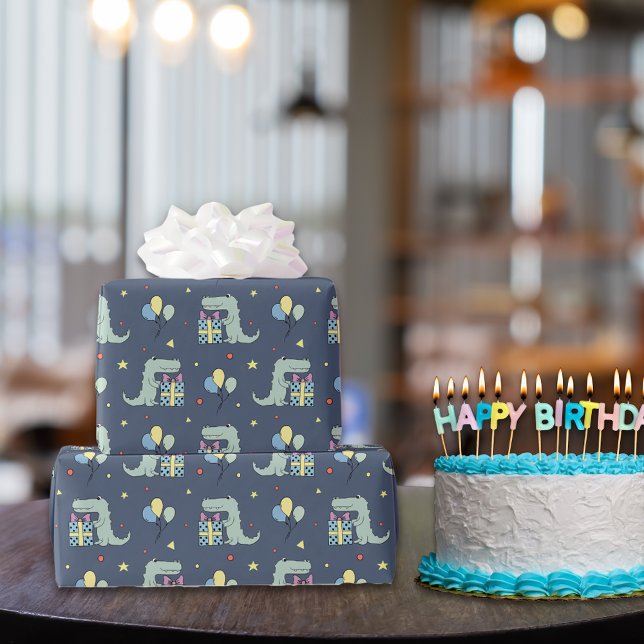 Krokodile-Geburtstagspartei Geschenkpapier (Von Creator hochgeladen)