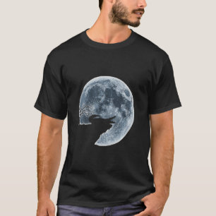 Krokodile Halloween-Kostümmond-Silhouette T-Shirt