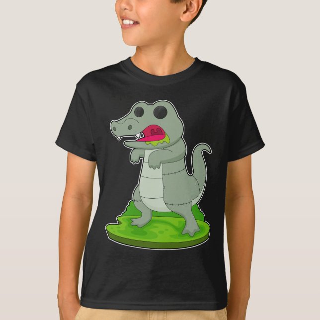 Krokodile Halloween Zombie T-Shirt (Vorderseite)