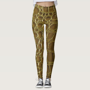 Krokodile-Haut: Details zur Textur schließen Leggings