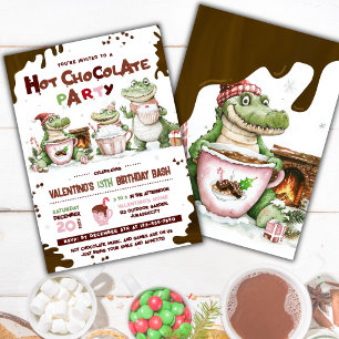 Krokodile Heiße Schokolade 2 Party Geburtstag Einladung