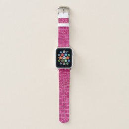 Krokodile Hot Pink Imitate Ledermuster Apple Watch Armband