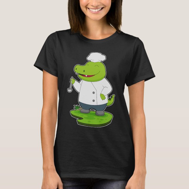 Krokodile Koch Kochlöffel T-Shirt (Vorderseite)
