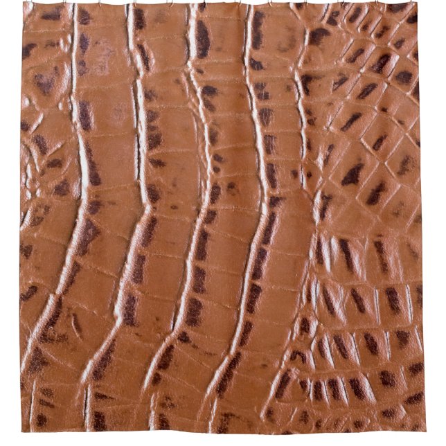 Krokodile Leder texturiert Hintergrund abstract, a Duschvorhang (Vorderseite)