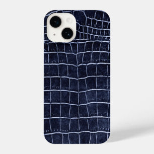 Krokodile Navy Blue Imitate iPhone 14 Hülle