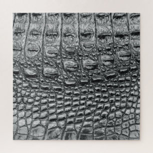 Krokodile Noir: Mystik aus schwarzem Leder Puzzle