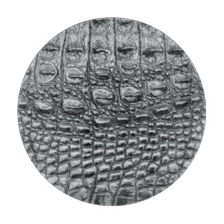 Krokodile Noir: Mystik aus schwarzem Leder Schneidebrett