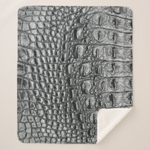 Krokodile Noir: Mystik aus schwarzem Leder Sherpadecke