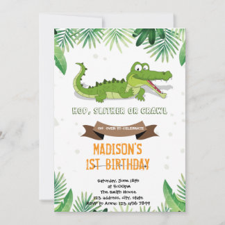 Krokodile Party Einladung
