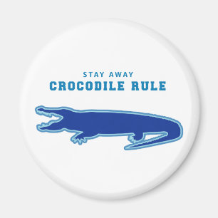Krokodile-Regel (blau) Magnet