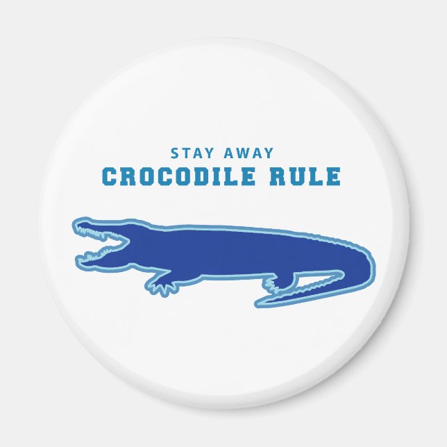 Krokodile-Regel (blau) Magnet (Vorne)