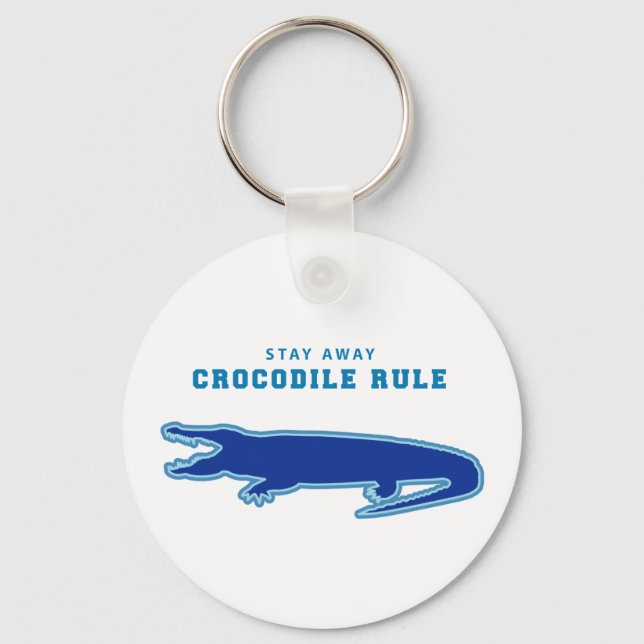 Krokodile-Regel (blau) Schlüsselanhänger (Vorderseite)
