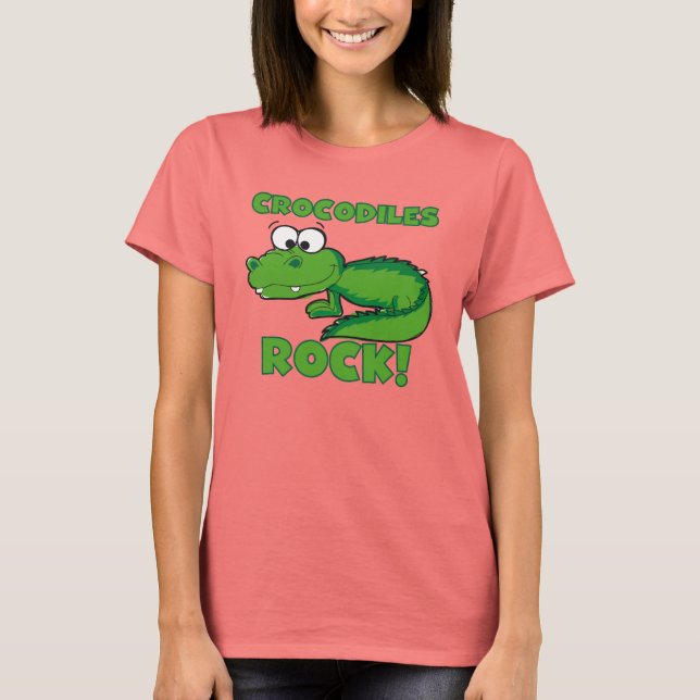 Krokodile rocken T-Shirt (Vorderseite)