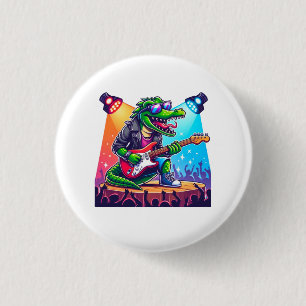 Krokodile Rockstar coole Kunst Button