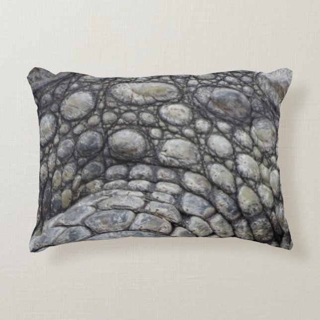 Krokodile Skin Image Accent Pillow Dekokissen (Vorderseite)