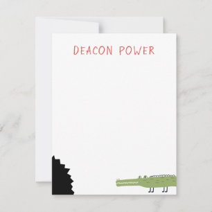 Krokodile Stationery Mitteilungskarte