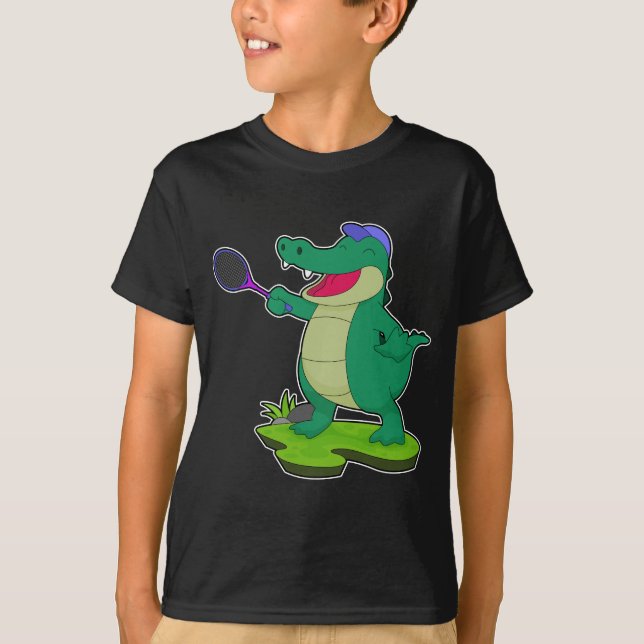 Krokodile Tennis Tennis Racing Sports T-Shirt (Vorderseite)