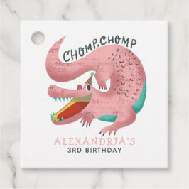 Krokodile Thema Geburtstagsparty Pink Geschenkanhänger