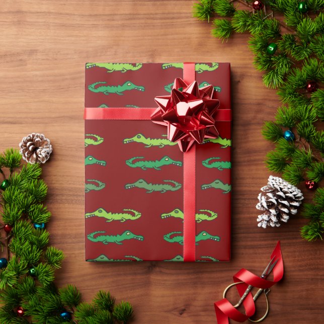 Krokodile und Alligatoren Geschenkpapier (Feiertagsgeschenk)