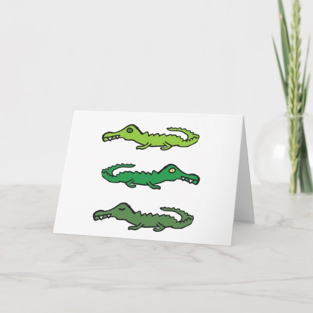 Krokodile und Alligatoren Karte (Vorderseite)