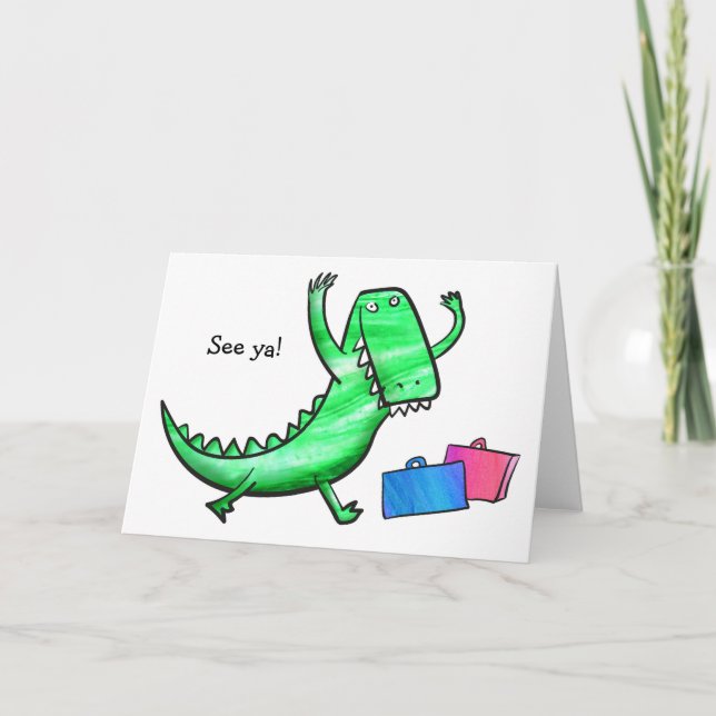 Krokodile verlassend Karte (Vorderseite)