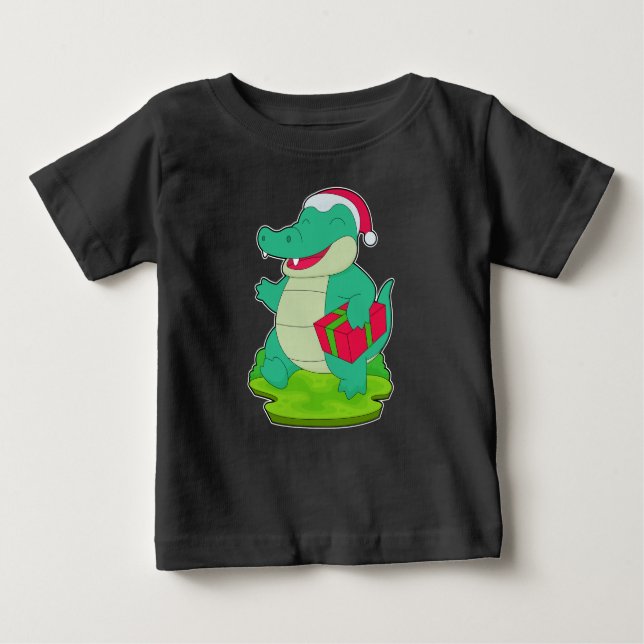 Krokodile-Weihnachtspaket Baby T-shirt (Vorderseite)