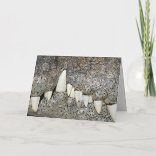 Krokodile Zähne Grußkarte Karte