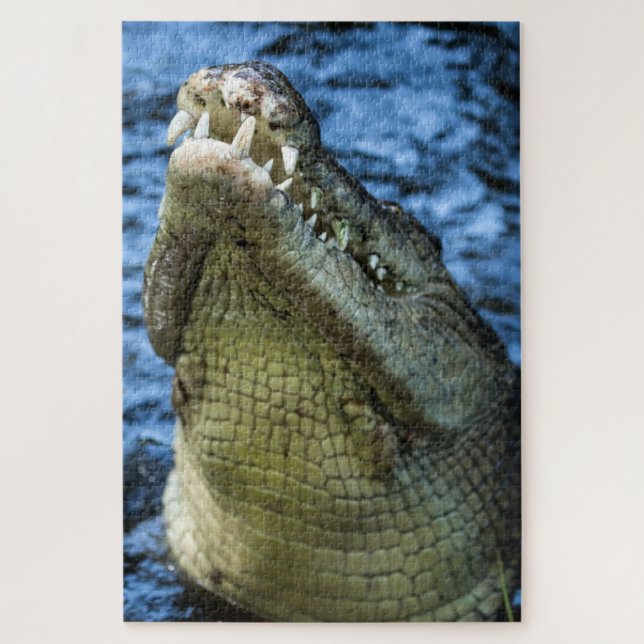 Krokodile Zähne Wasser Puzzle (Vertikal)